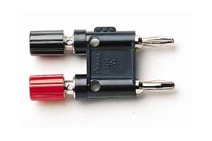 Double Binding Post To Double Banana Plug Adapter - Nickel Plated