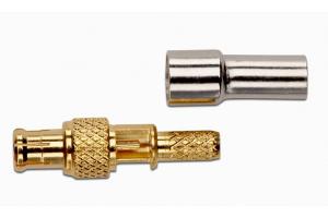 MCX Plug, Straight Crimp, 75 Ohm, RG179/U Type