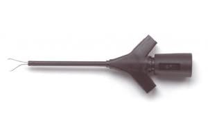 Rotating Micrograbber® Test Clip With Two .025" Square Pins, Available In Black Or Red