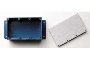 Shielded Box, Size C (4.25" X 2.64" X 1.71") Blue Enamel, With Cover