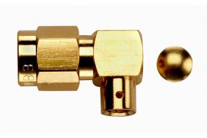 SMA 50 Ohm Plug, Right-Angle Crimp, RG141/U, RG174/U, RG188/U, And RG316/U Type