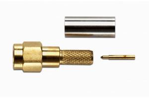 SMA 50 Ohm Plug, Straight Crimp, RG142/U And RG400/U Type