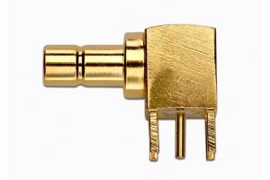 SMB 50 Ohm Jack, Right-Angle PCB Receptacle