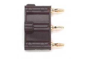 Triple Miniature Banana Plug, Solderless